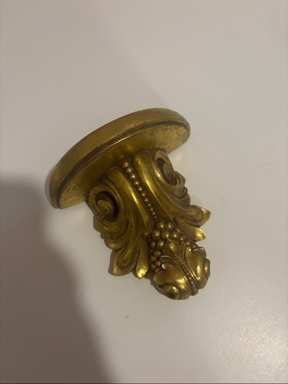 Antique-Style Gold Decorative Wall Hook - Ornate Corbel Accent